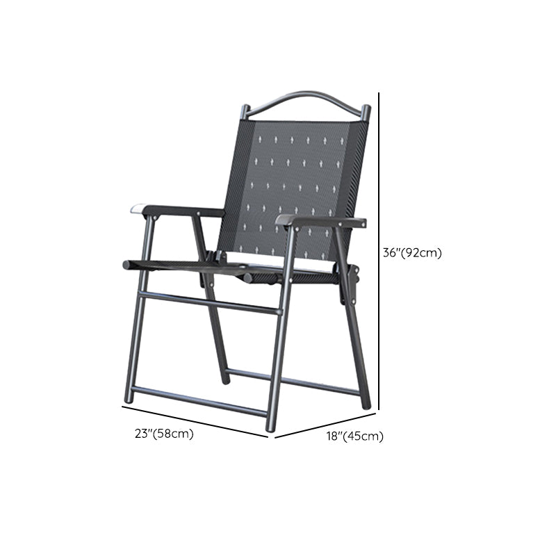 Modern 1/3 Pcs Bistro Set Square Metal Dining Table Set in Black