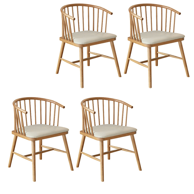 Contemporary Home Dining Chair Solid Wood Slat Back Dining Chair