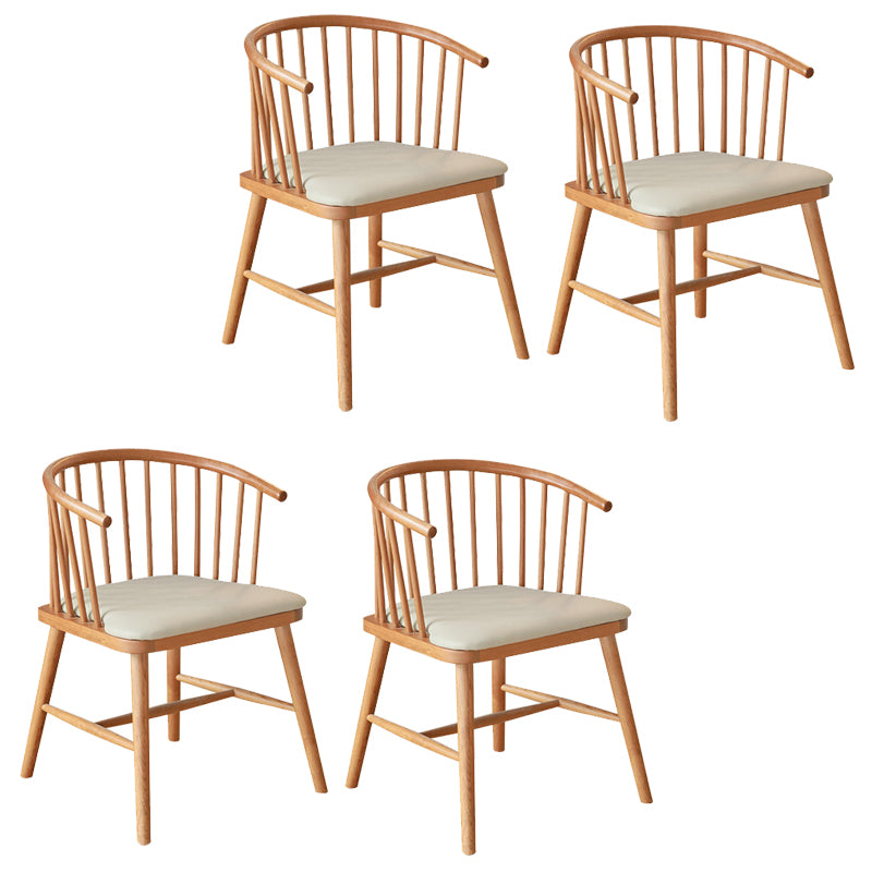 Contemporary Home Dining Chair Solid Wood Slat Back Dining Chair