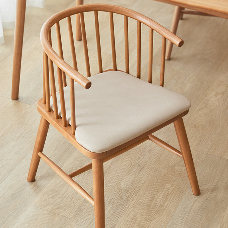 Contemporary Home Dining Chair Solid Wood Slat Back Dining Chair