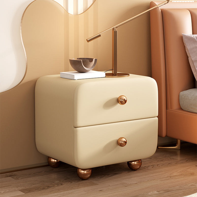 Solid Wood Lighting Not Included No Theme Kids Bedside Table with 2-Drawer