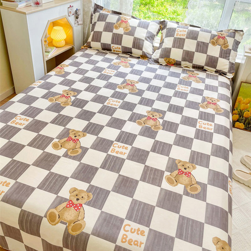 Sheets Cotton Floral Printed Wrinkle Resistant Ultra Soft Breathable Bed Sheet Set