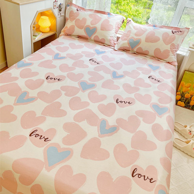Sheets Cotton Floral Printed Wrinkle Resistant Ultra Soft Breathable Bed Sheet Set