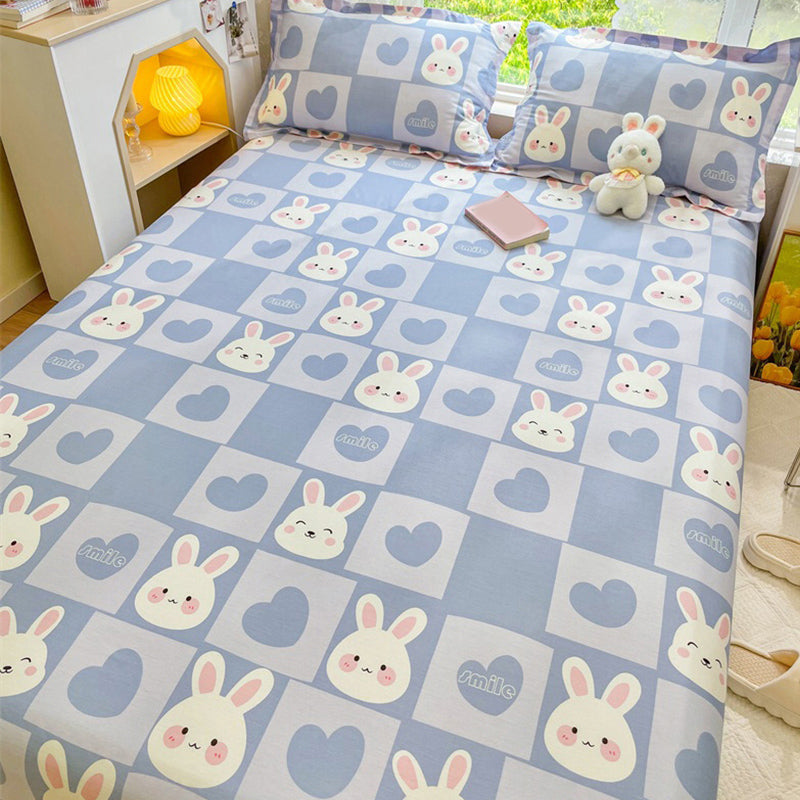 Sheets Cotton Floral Printed Wrinkle Resistant Ultra Soft Breathable Bed Sheet Set