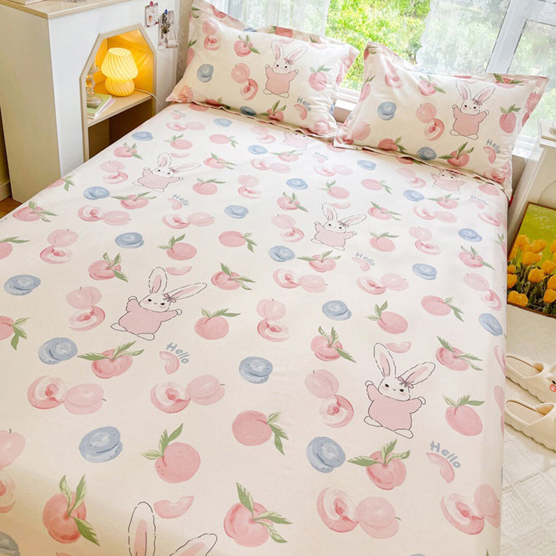 Sheets Cotton Floral Printed Wrinkle Resistant Ultra Soft Breathable Bed Sheet Set