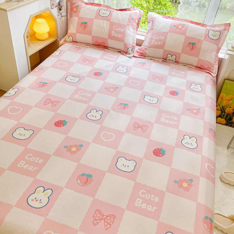 Sheets Cotton Floral Printed Wrinkle Resistant Ultra Soft Breathable Bed Sheet Set