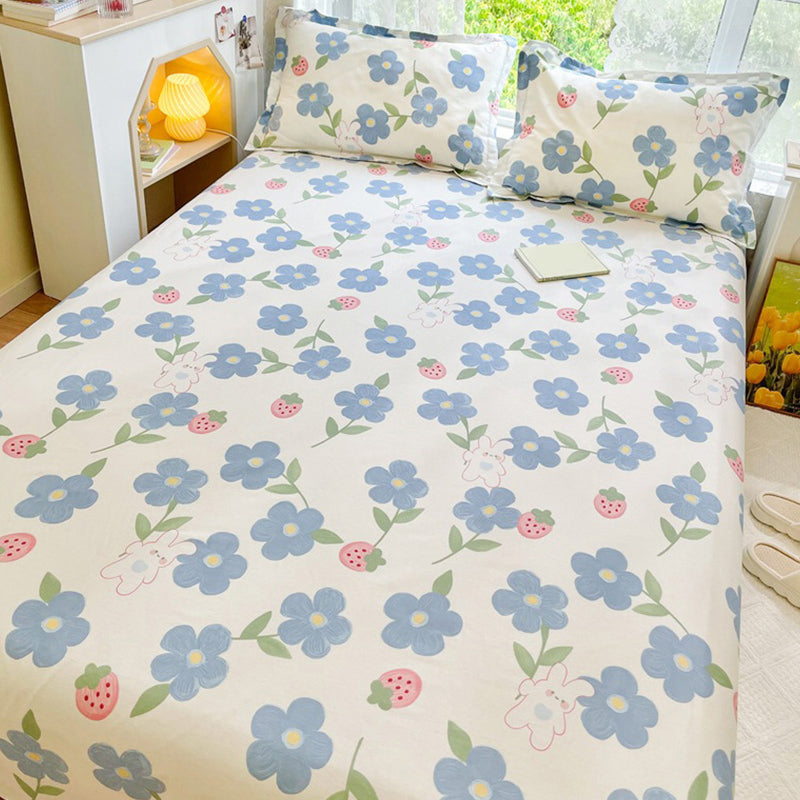 Sheets Cotton Floral Printed Wrinkle Resistant Ultra Soft Breathable Bed Sheet Set