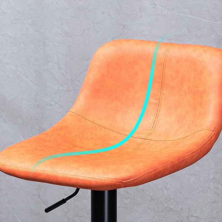 Modern Home Leather Stool Swivel Adjustable Footrest Barstool