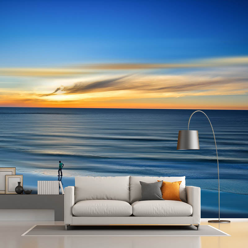 Tropical Non-Pasted Photography Wallpaper Stain Resistant Bedroom Sea Print