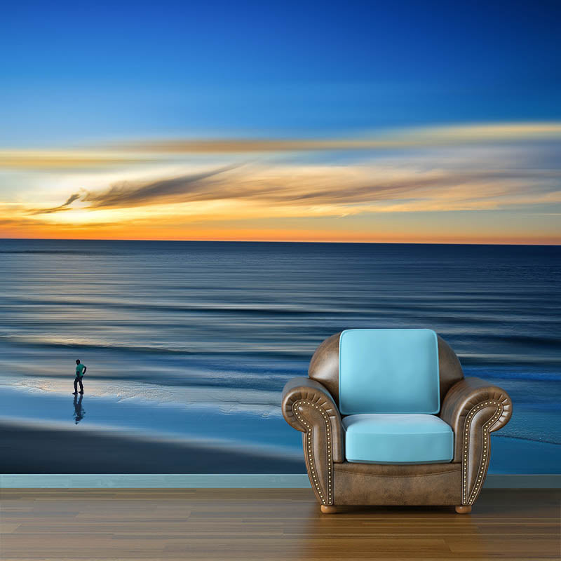 Tropical Non-Pasted Photography Wallpaper Stain Resistant Bedroom Sea Print