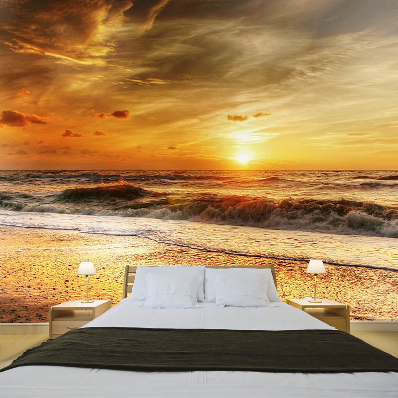Peel and Stick Wall Mural Tropical Sea Pattern Photography Living Room Decorative