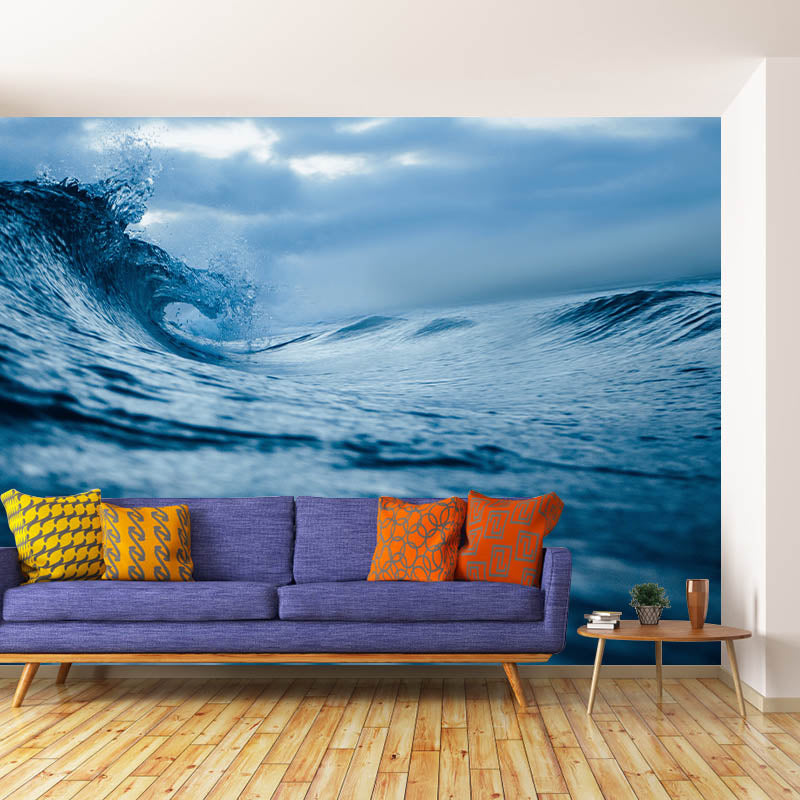 Non-Pasted Tropical Living Room Photography Wall Mural Sea Pattern