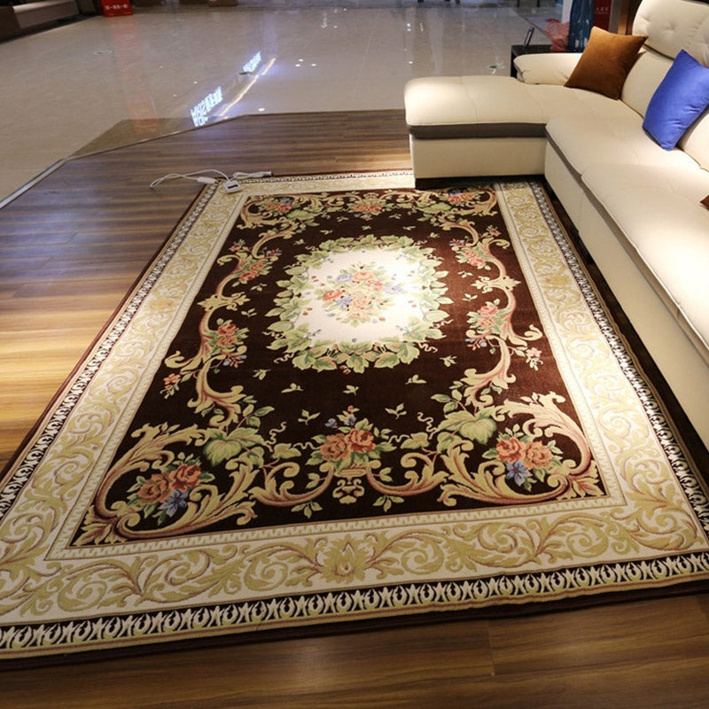 Moroccan Rug Polyester Area Rug Easy Care Carpet for Bedroom