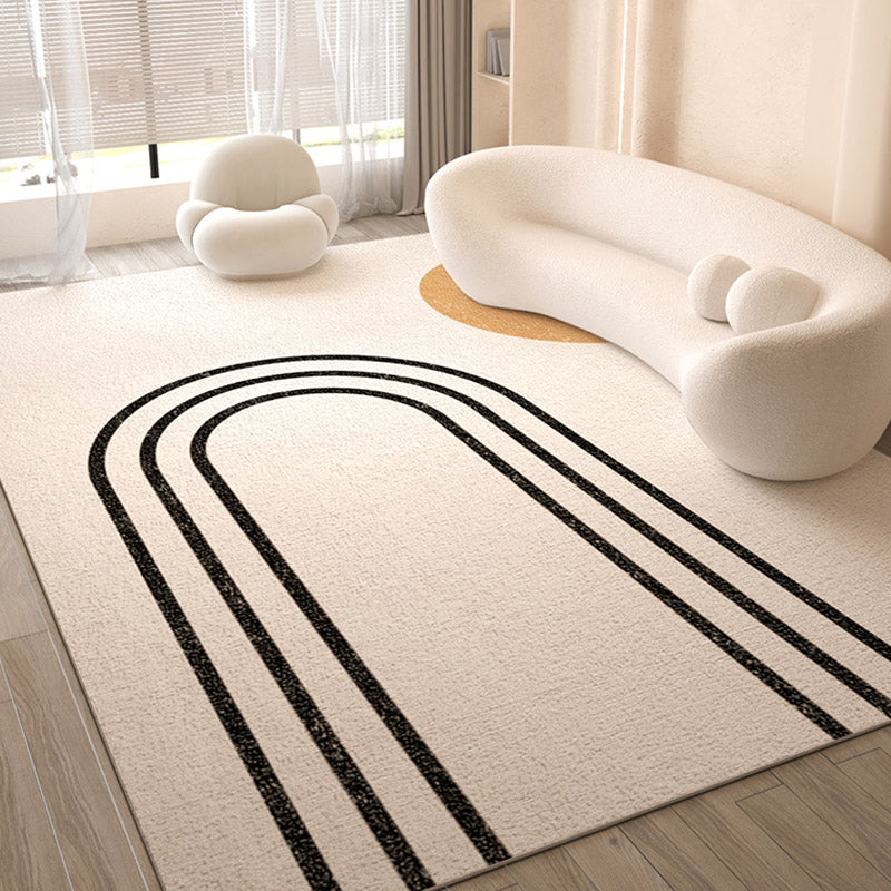 Casual Colorblock Rug Morandi Color Area Rug Polyester Easy Care Carpet for Living Room