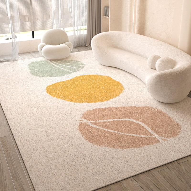 Casual Colorblock Rug Morandi Color Area Rug Polyester Easy Care Carpet for Living Room