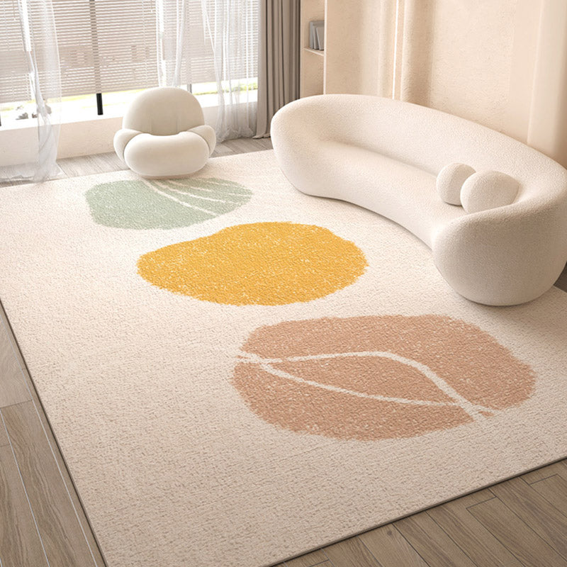 Casual Colorblock Rug Morandi Color Area Rug Polyester Easy Care Carpet for Living Room