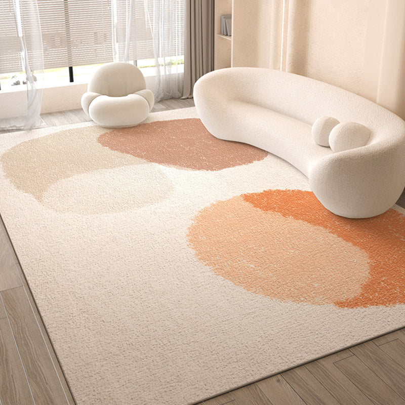 Casual Colorblock Rug Morandi Color Area Rug Polyester Easy Care Carpet for Living Room