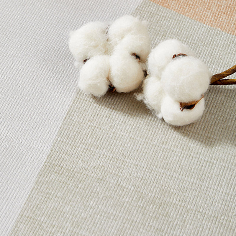 Modern Colorblock Rug Morandi Color Area Rug Polyester Easy Care Carpet for Living Room