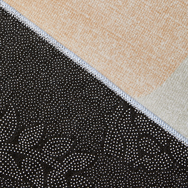 Modern Colorblock Rug Morandi Color Area Rug Polyester Easy Care Carpet for Living Room