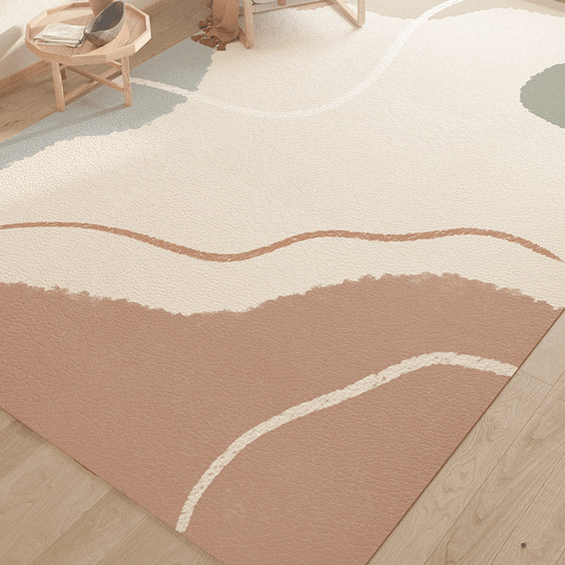 Simplicity Area Rug Simple Rug Polyester Non-Slip Area Rug for Bedroom