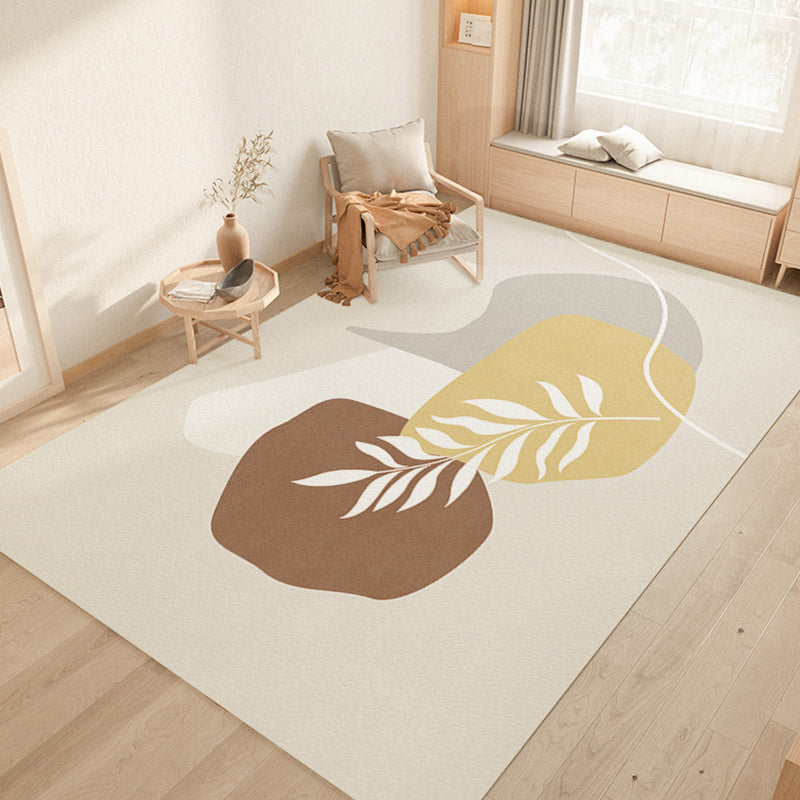 Simplicity Area Rug Simple Rug Polyester Non-Slip Area Rug for Bedroom