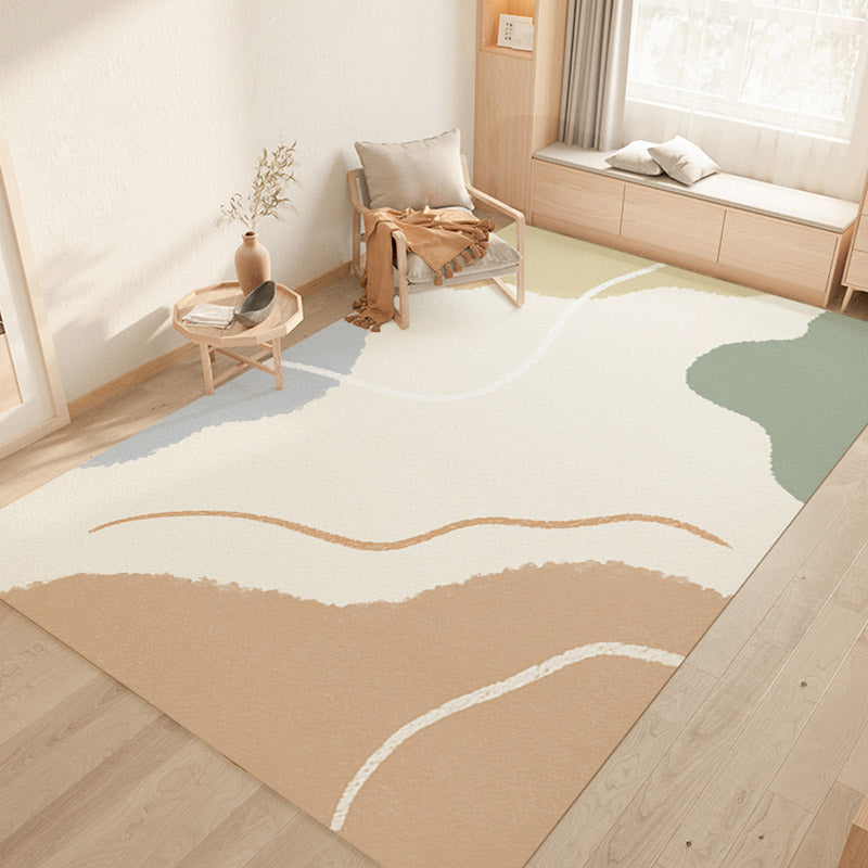 Simplicity Area Rug Simple Rug Polyester Non-Slip Area Rug for Bedroom