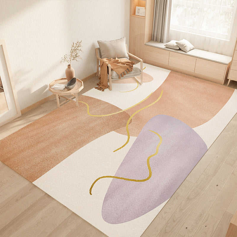 Simplicity Area Rug Simple Rug Polyester Non-Slip Area Rug for Bedroom