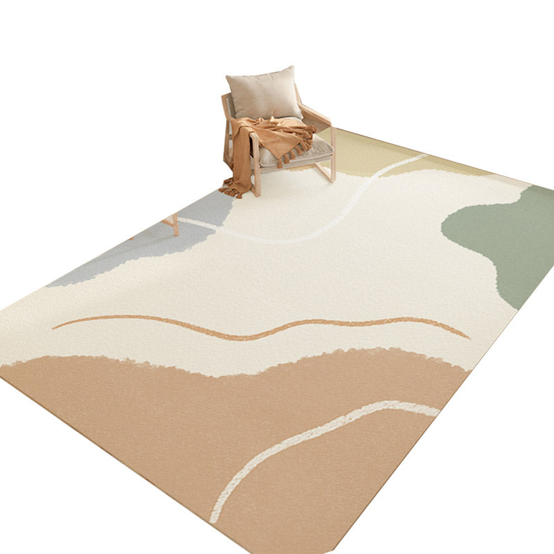 Simplicity Area Rug Simple Rug Polyester Non-Slip Area Rug for Bedroom