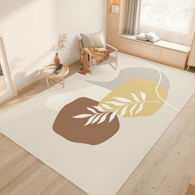 Simplicity Area Rug Simple Rug Polyester Non-Slip Area Rug for Bedroom