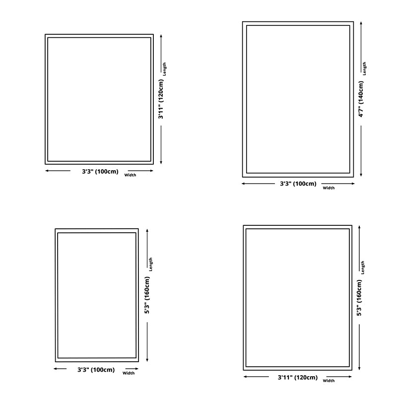 Simplicity Area Rug Simple Rug Polyester Non-Slip Area Rug for Bedroom