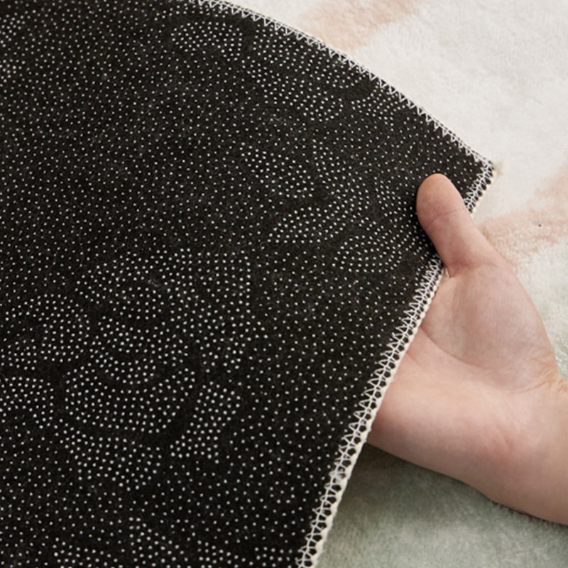 Nordic Area Rug Sparkle Silver Simple Rug Polyester Non-Slip Area Rug for Living Room