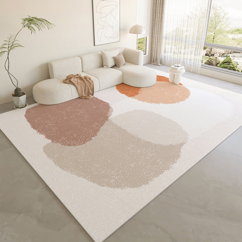 Nordic Area Rug Sparkle Silver Simple Rug Polyester Non-Slip Area Rug for Living Room