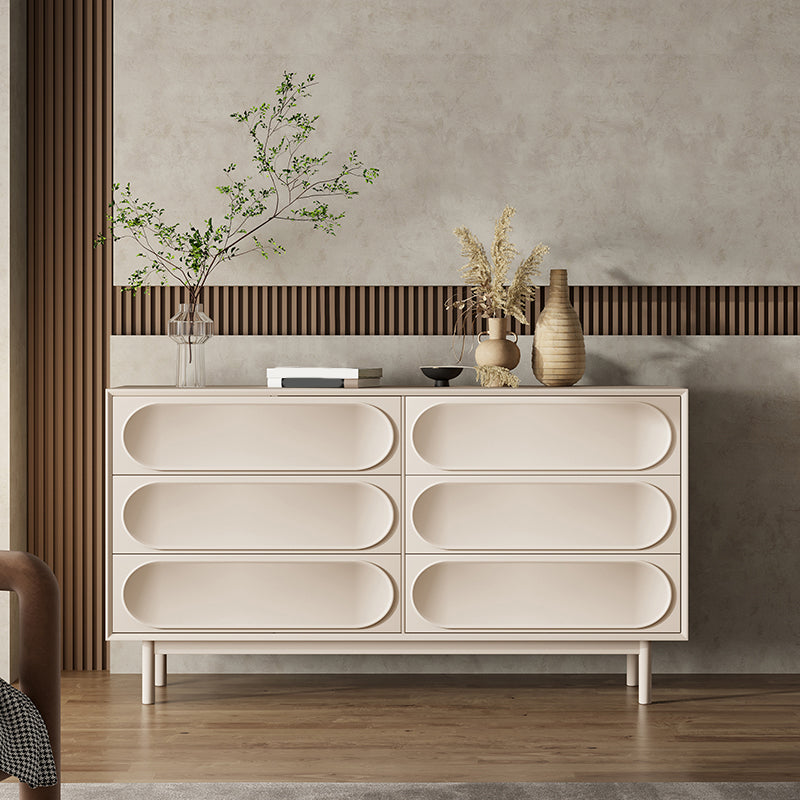 Modernism Horizontal Double Dresser Dresser with Drawers Storage for Bedroom