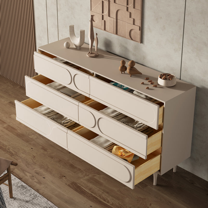 Modernism Horizontal Double Dresser Dresser with Drawers Storage for Bedroom