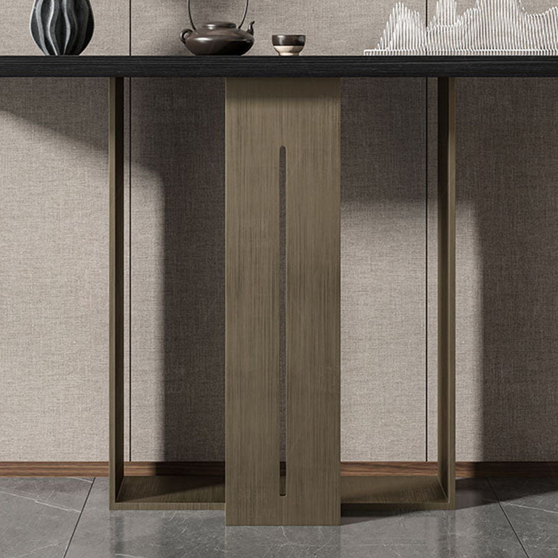 Rectangle Modern Console Table Brown/Black Wood Console Sofa Table
