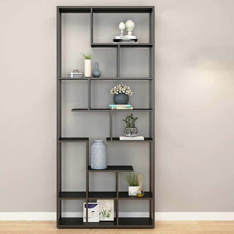 Modern Open Back Standard Bookshelf Metal Bookcase for Home Office