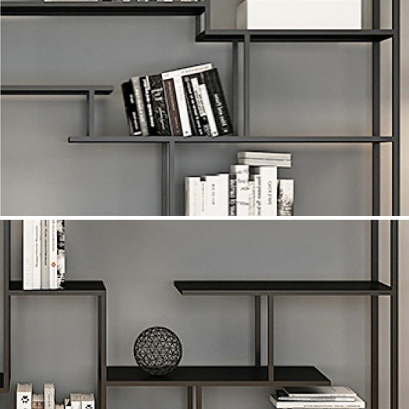 Modern Open Back Standard Bookshelf Metal Bookcase for Home Office