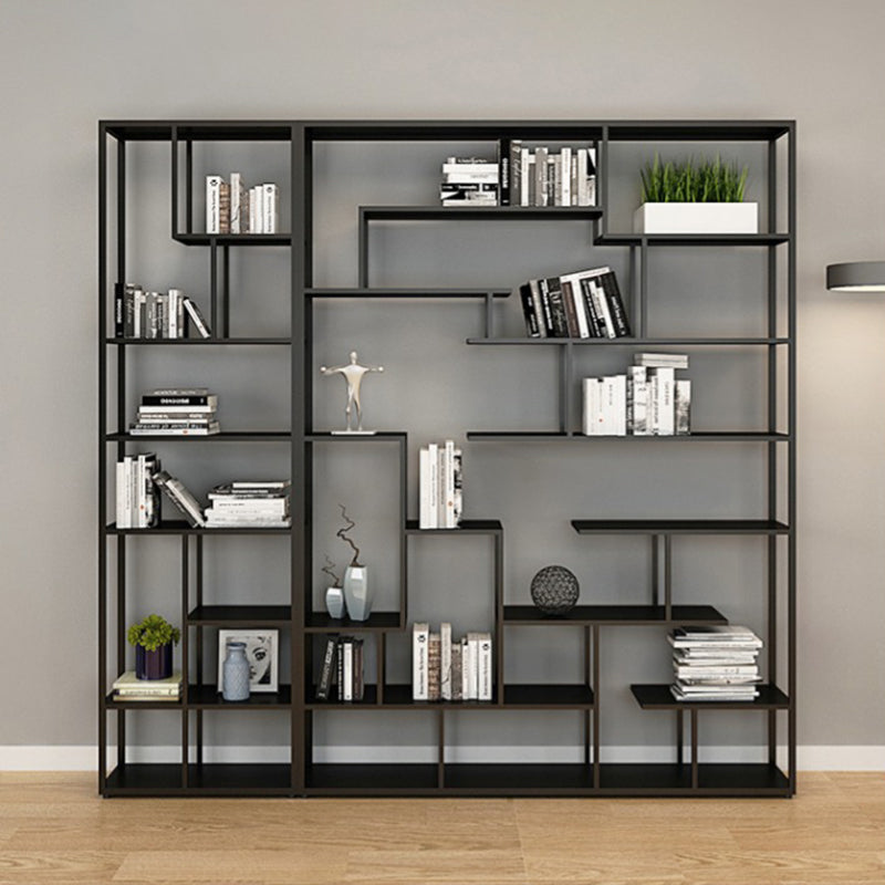 Modern Open Back Standard Bookshelf Metal Bookcase for Home Office