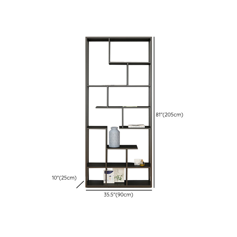 Modern Open Back Standard Bookshelf Metal Bookcase for Home Office
