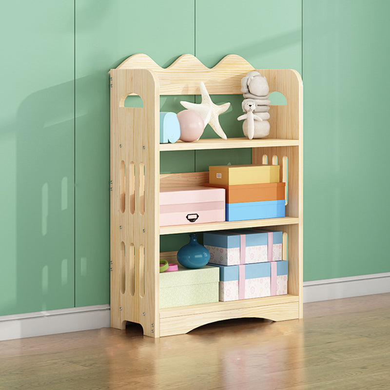 Open Back Standard Bookshelf Wooden Contemporary Bookcase with Shelves