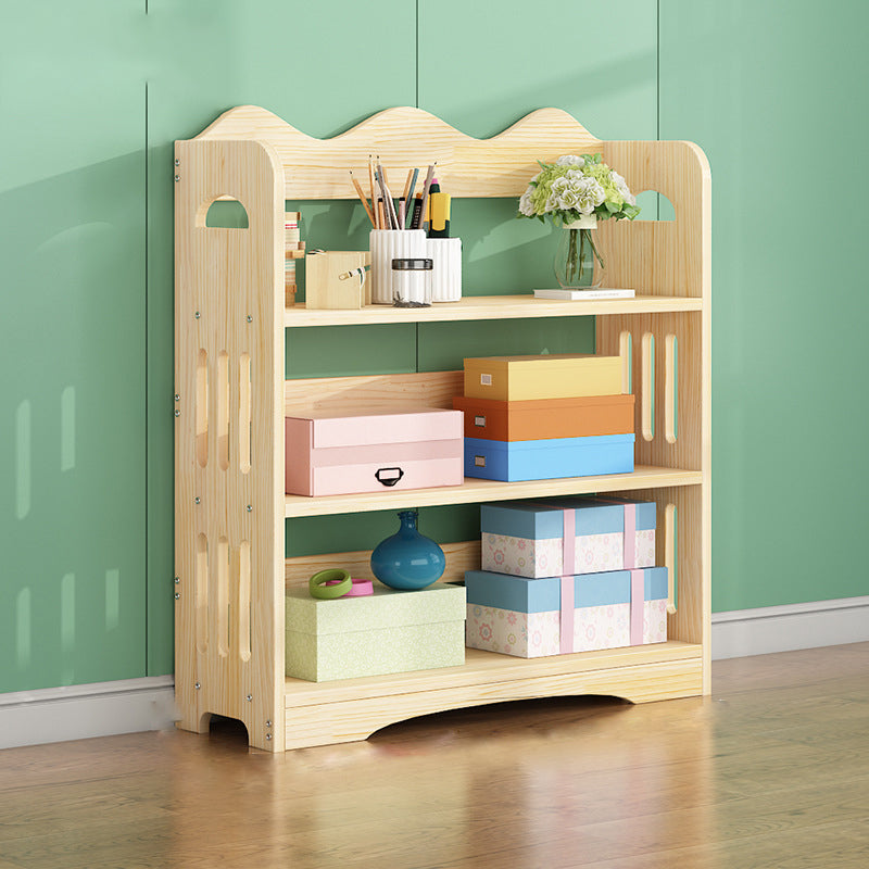 Open Back Standard Bookshelf Wooden Contemporary Bookcase with Shelves