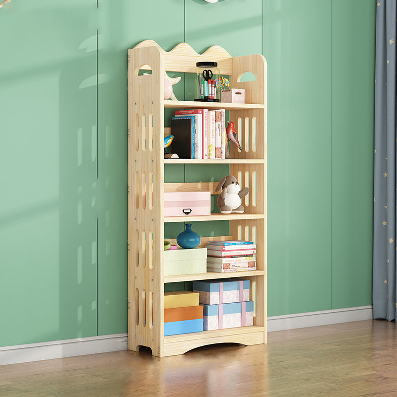 Open Back Standard Bookshelf Wooden Contemporary Bookcase with Shelves