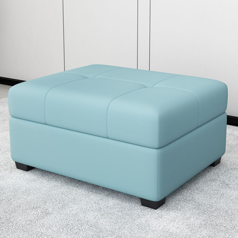 Modern Storage Ottomans Rectangle Leather Storage Ottomans with Legs