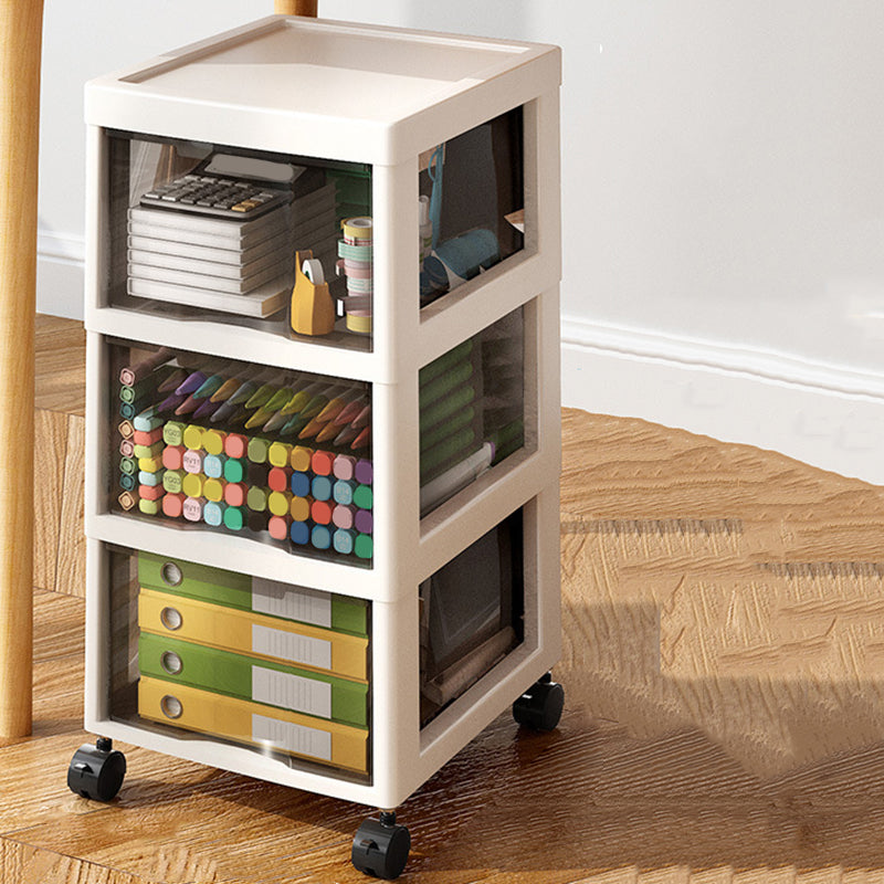 Transparent Vertical Filing Cabinet Modern Plastic Drawers File Cabinet
