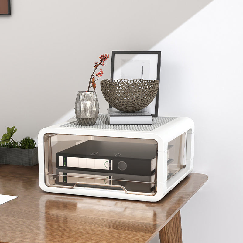 Transparent Vertical Filing Cabinet Modern Plastic Drawers File Cabinet