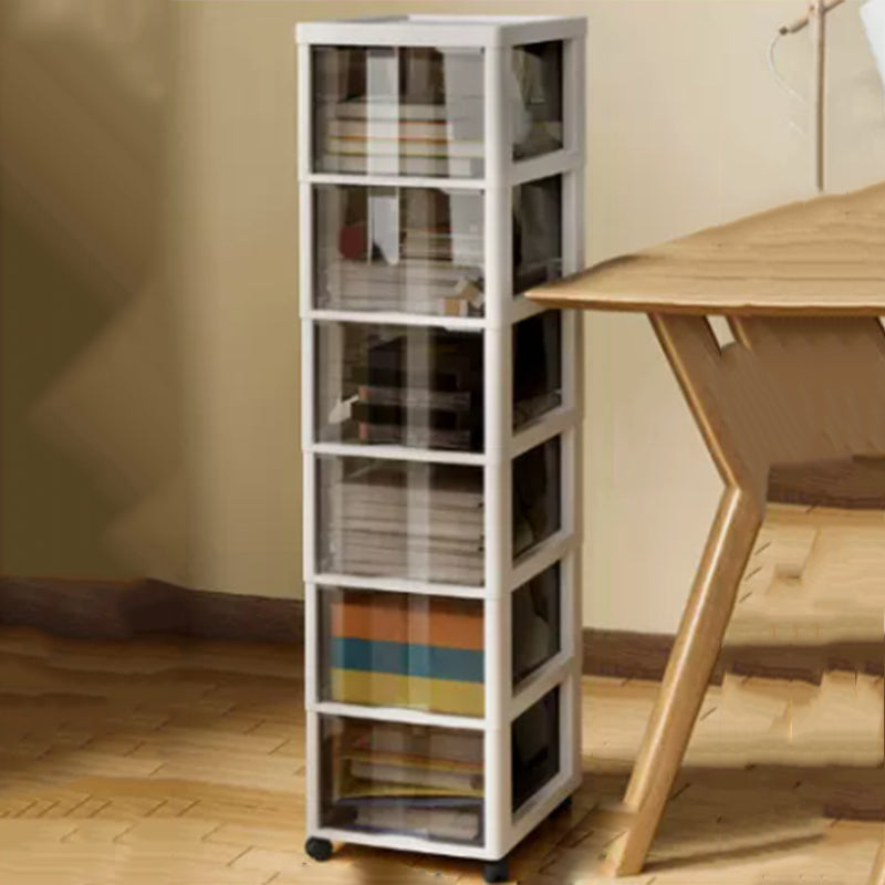 Transparent Vertical Filing Cabinet Modern Plastic Drawers File Cabinet