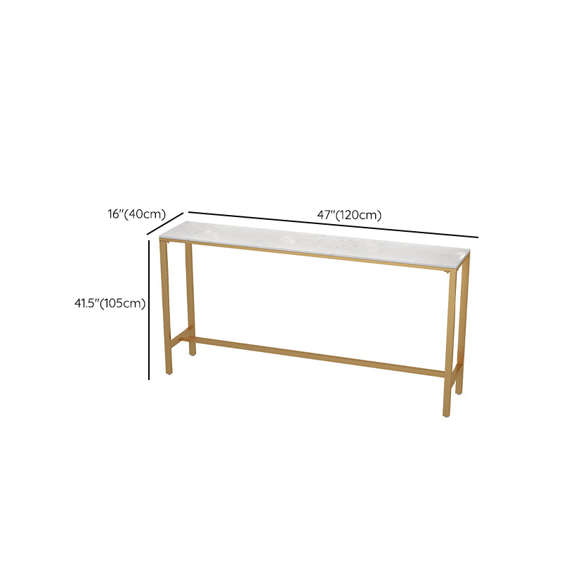 Faux Marble Bar Dining Table Geometric Bar Table for Cafe And Breakroom