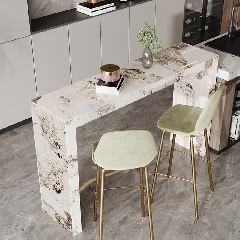 Modern Bar Dining Table Stone Rectangle Bar Table for Living Room