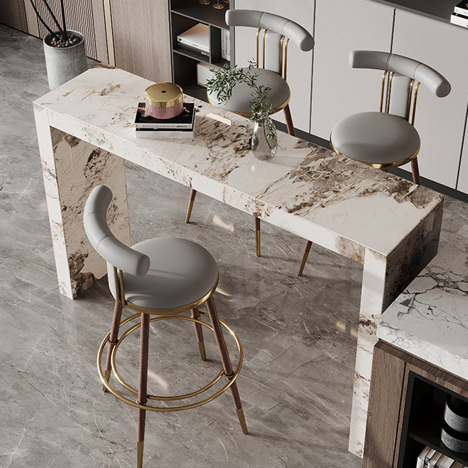 Modern Bar Dining Table Stone Rectangle Bar Table for Living Room