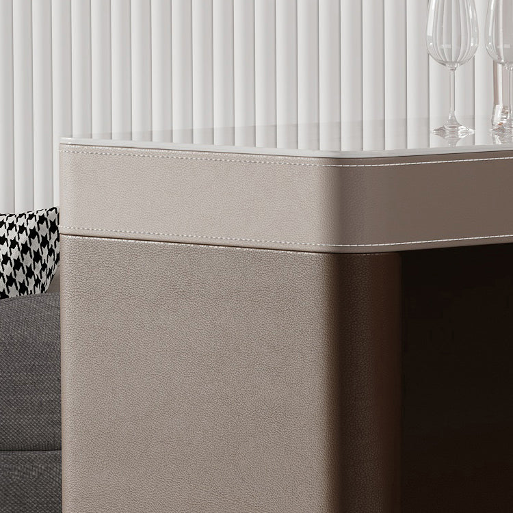 Modern Style Stone Bar Dining Table Rectangle Bar Table for Living Room